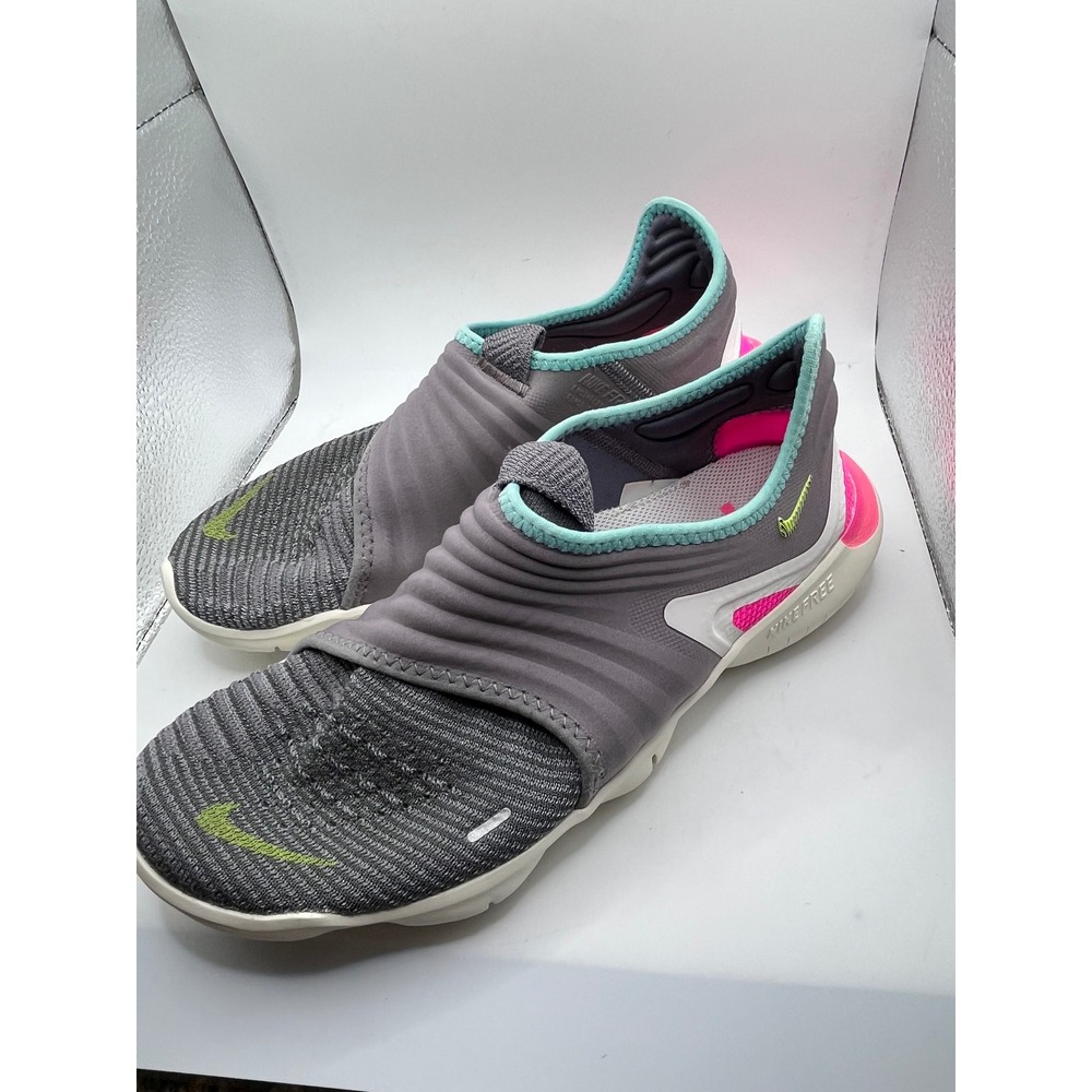 Nike Free RN‎ Commuter 2018 Women's Running Shoes Gray Pink Teal Size 8.5 - Picture 2 of 8